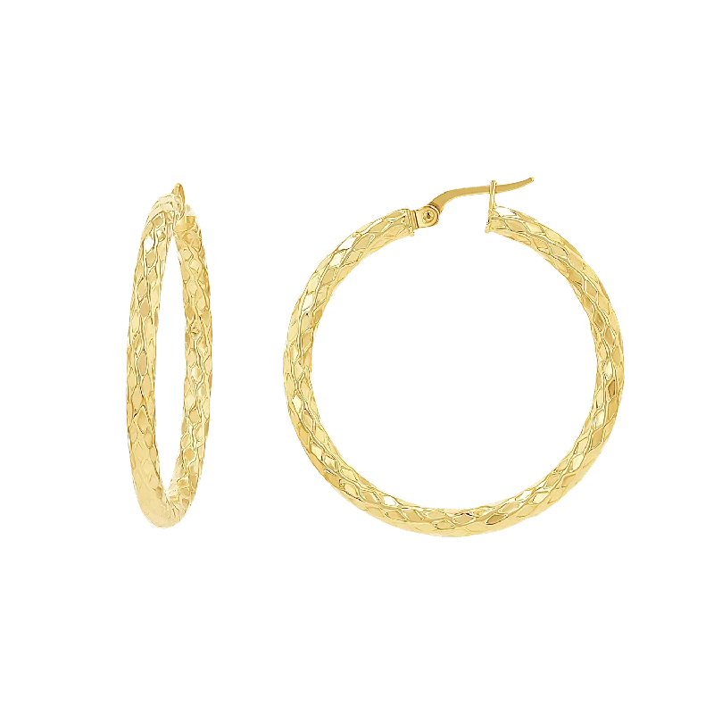 Seasonal Jewelry Sale – Upgrade Your Collection Serpentine Faceted Hoop Earrings