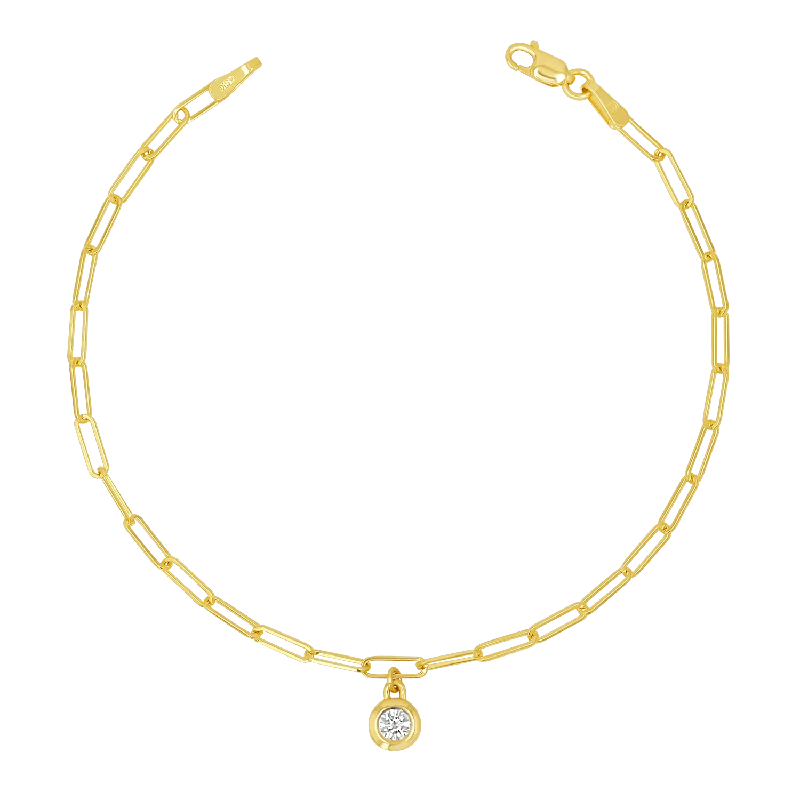 Affordable Elegance – Special Jewelry Sale Now Live Wire Paper Clip Diamond Bezel Bracelet