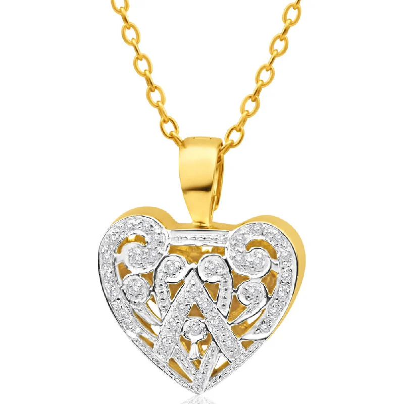 Flash Deals On Fine Jewelry – Shop Before It's Gone 9ct Charming Yellow Gold Diamond Pendant