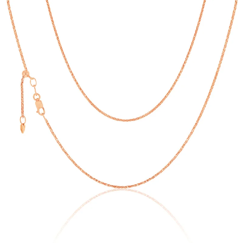 Exclusive Jewelry Bundles At Discounted Rates 9ct Rose Gold Wheat link Extender 47cm Chain 30gauge