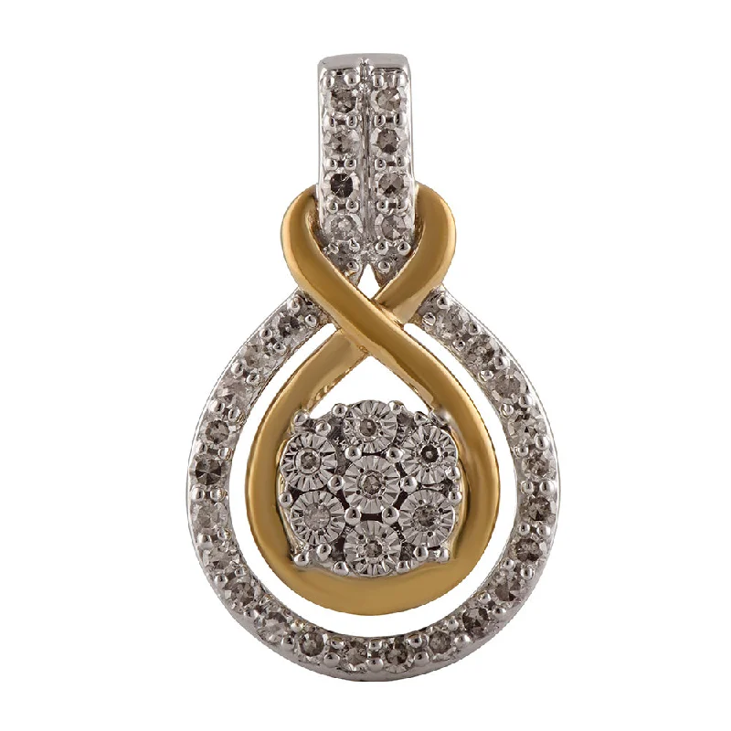 Flash Deals On Fine Jewelry – Shop Before It's Gone 9ct White and Yellow Gold Diamond Penadant