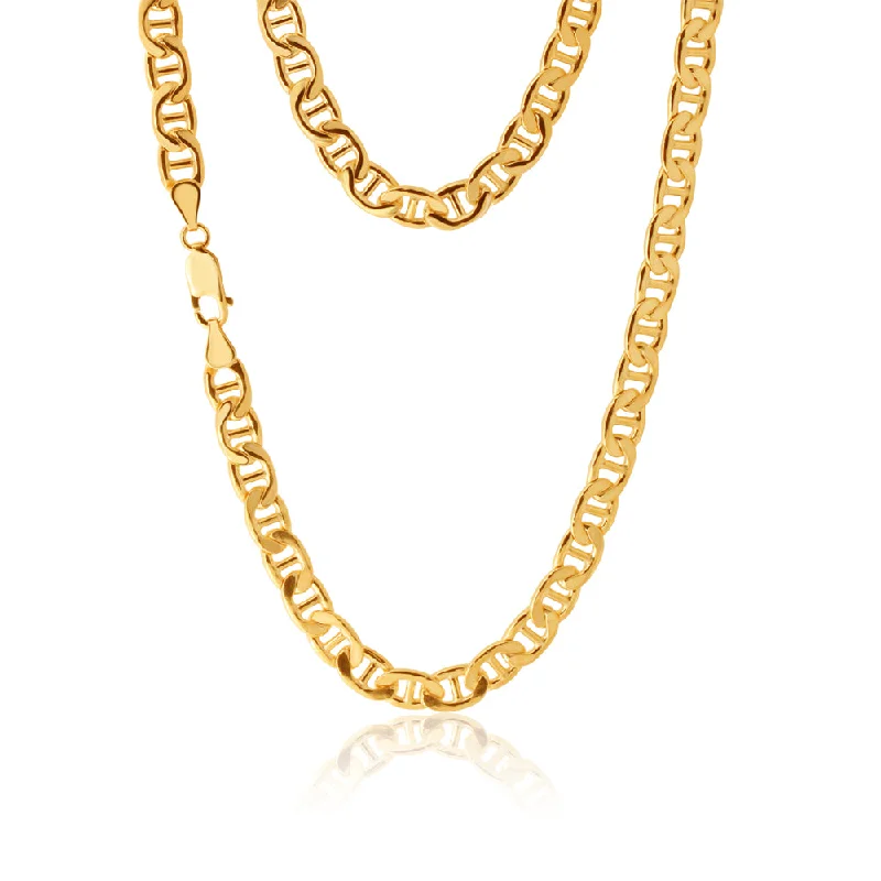 Sparkle On A Budget – Fine Jewelry For Less 9ct Yelllow Gold Silver Filled Anchor 170 Gauge 55cm Chain