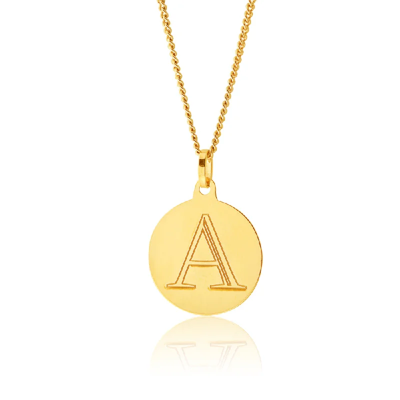 Don't Miss Our Biggest Jewelry Sale Of The Season 9ct Yellow Gold Charm with  Initial "A" Pendant