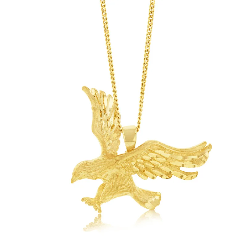 Huge Savings On Timeless Jewelry Collections 9ct Yellow Gold Landing Eagle Pendant