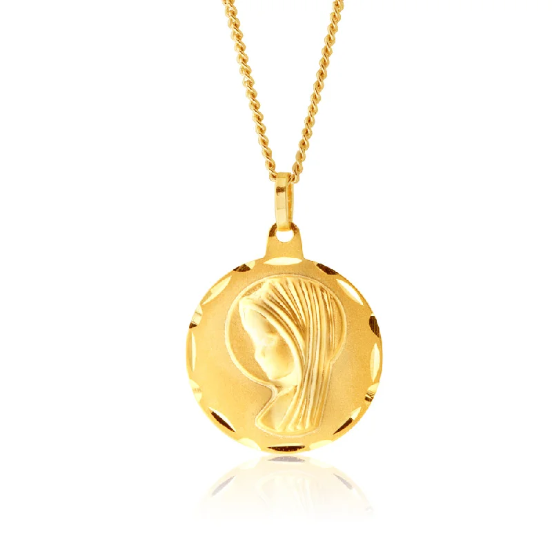Premium Jewelry At Special Low Prices For A Limited Time 9ct Yellow Gold Madonna Medal Pendant