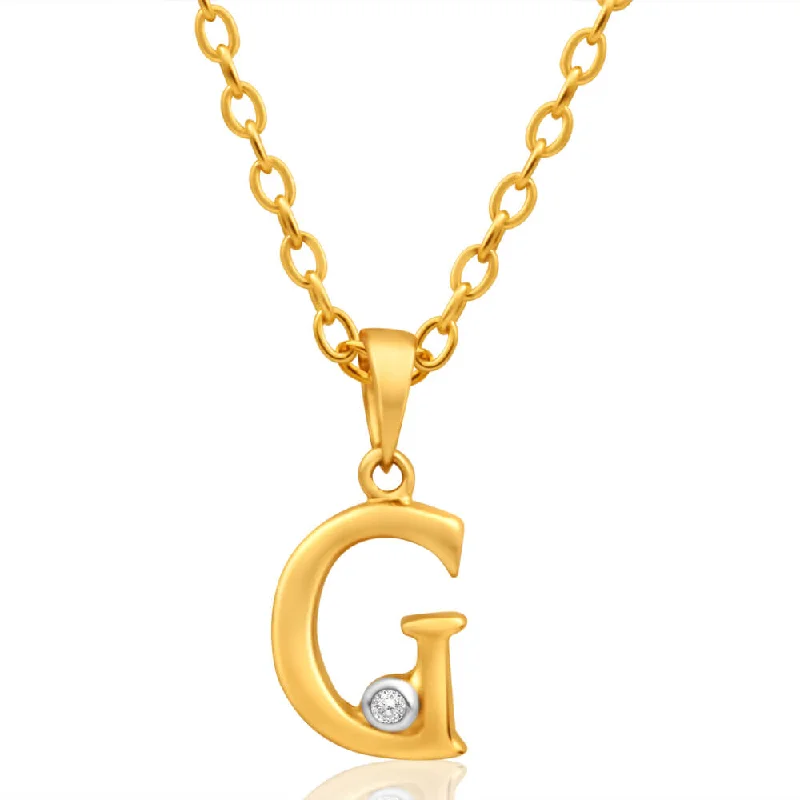 Flash Jewelry Sale – Get Stunning Pieces At Low Prices 9ct Yellow Gold Pendant Initial G set with Diamond