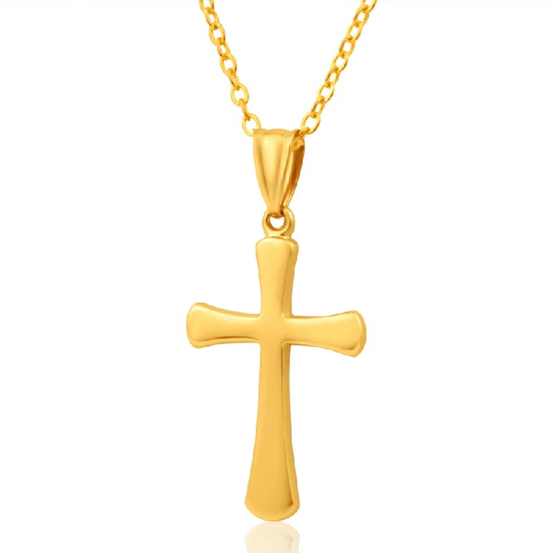 Affordable Glamour – Premium Jewelry At Special Prices 9ct Yellow Gold Plain Cross Pendant