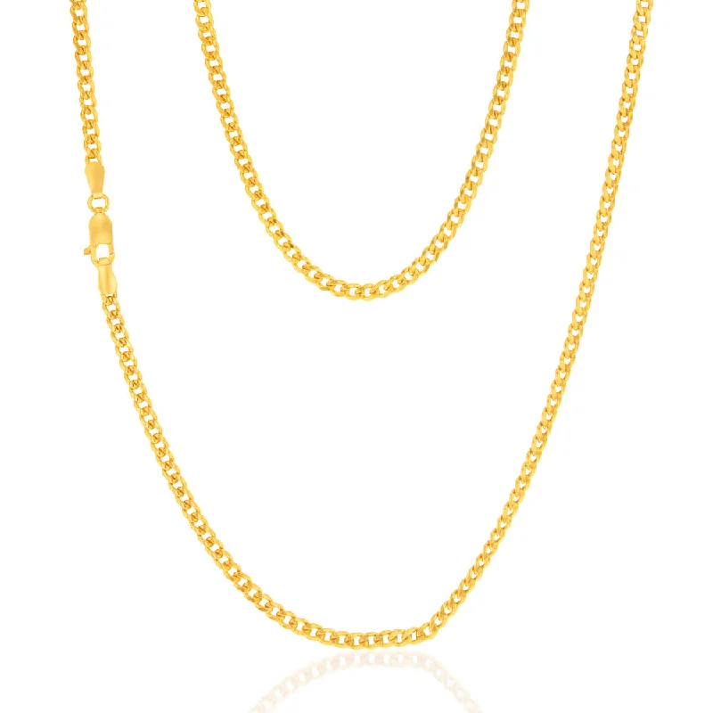 Elegant Jewelry Styles At Budget-Friendly Prices 9ct Yellow Gold Rounded Tight Curb 80 Gauge 50cm Chain