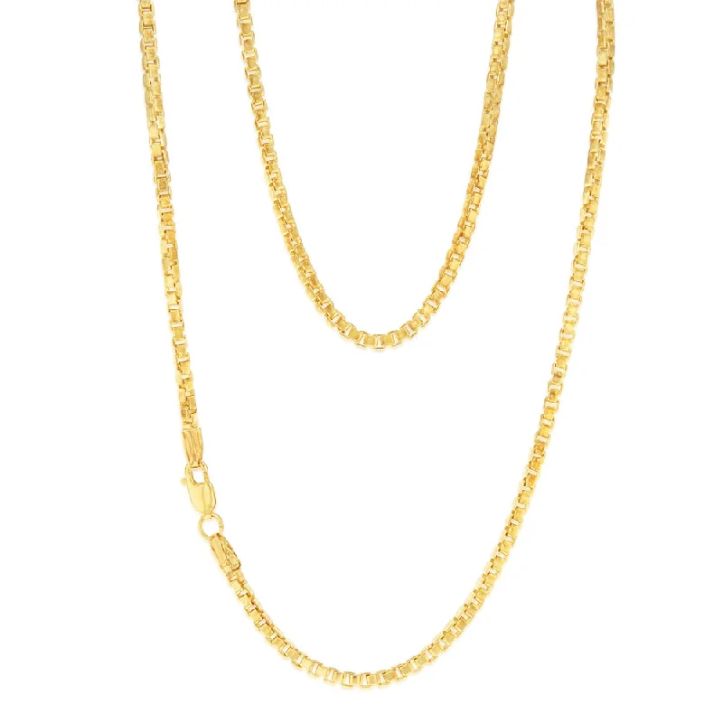 Fashion-Forward Jewelry At Incredible Prices 9ct Yellow Gold Silverfilled Box 45cm Chain