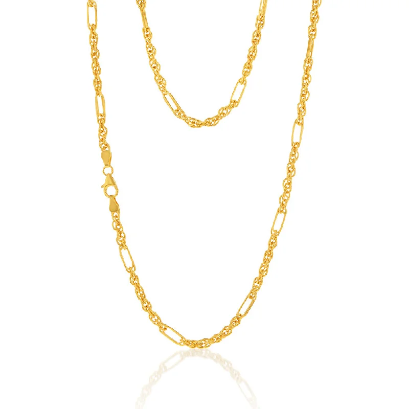 Make Every Moment Shine – Jewelry Discounts Available 9ct Yellow Gold Silverfilled Fancy 70cm Chain