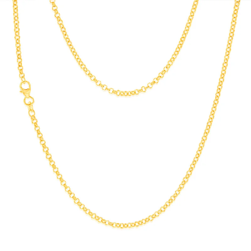Exclusive Jewelry Sale – Limited-Time Discounts 9ct Yellow Gold Silverfilled Fancy Belcher 45cm Chain