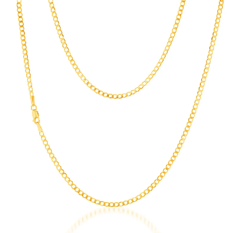 Personalized Jewelry Sale – Meaningful Gifts At Great Prices 9ct Yellow Gold Superflat Light Curb 65 Gauge 45cm Chain