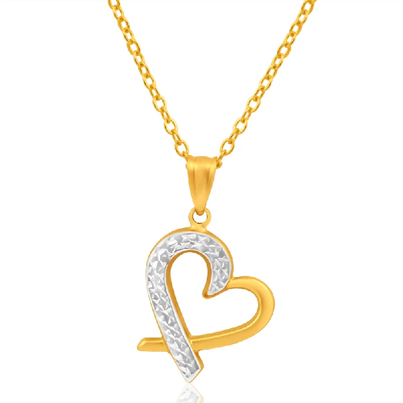 Bestselling Jewelry At Special Promotional Rates 9ct Yellow Gold & White Gold Lovely Pendant