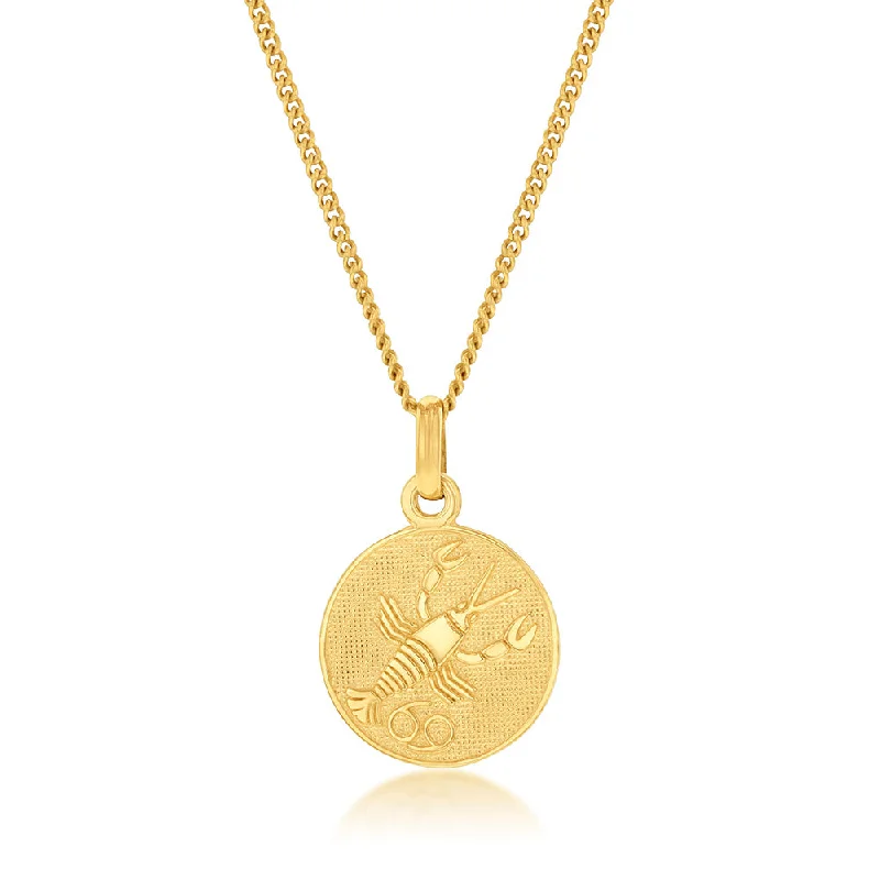 Shop Fine Jewelry With Exclusive Savings 9ct Yellow Gold Zodiac Cancer Pendant