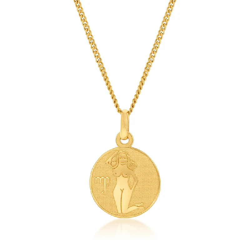 The Perfect Jewelry Piece At The Perfect Price 9ct Yellow Gold Zodiac Virgo Pendant