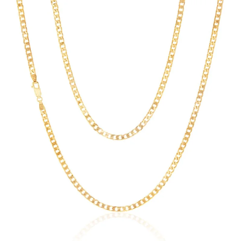 Get Your Favorite Jewelry At The Best Price 9ct Yellow Solid Gold 120 Gauge Curb 60cm Chain