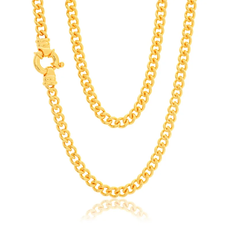 Discover Unique Jewelry With Special Limited-Time Offers 9ct Yellow Solid Gold 150 Gauge Boltring Curb Chain