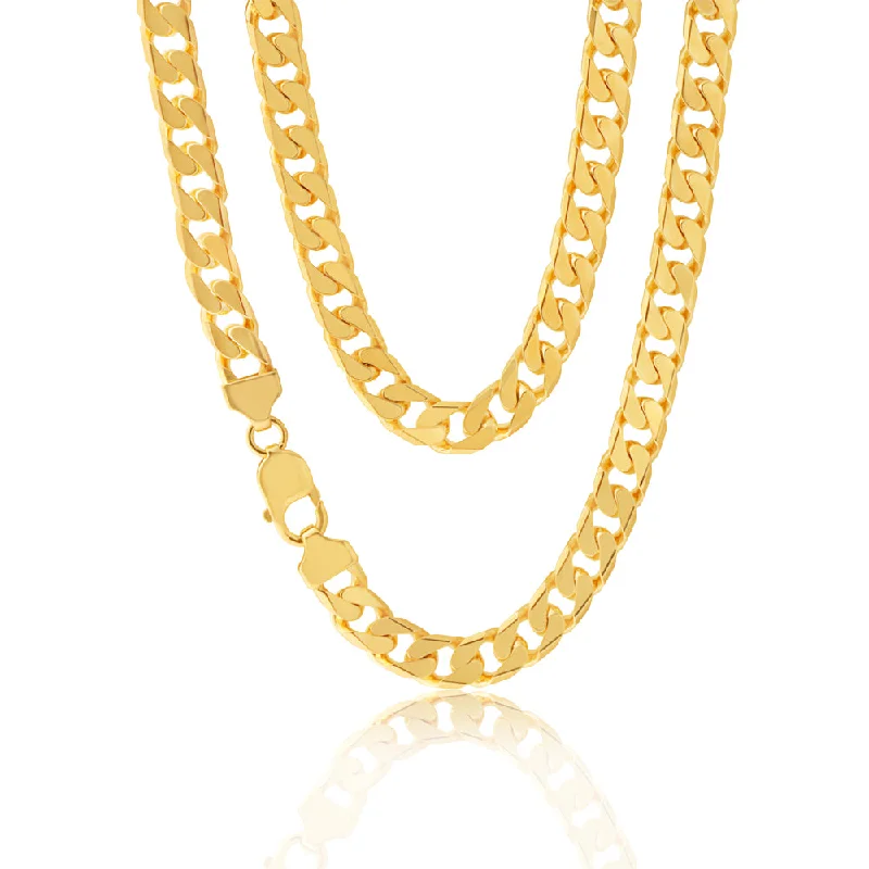 Elegant Jewelry, Exclusive Prices – Shop Now 9ct Yellow Solid Gold 300 Gauge 55cm Curb Chain