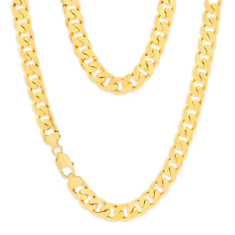 Elegant Jewelry Styles At Budget-Friendly Prices 9ct Yellow Solid Gold 350 Gauge 55cm Curb Chain