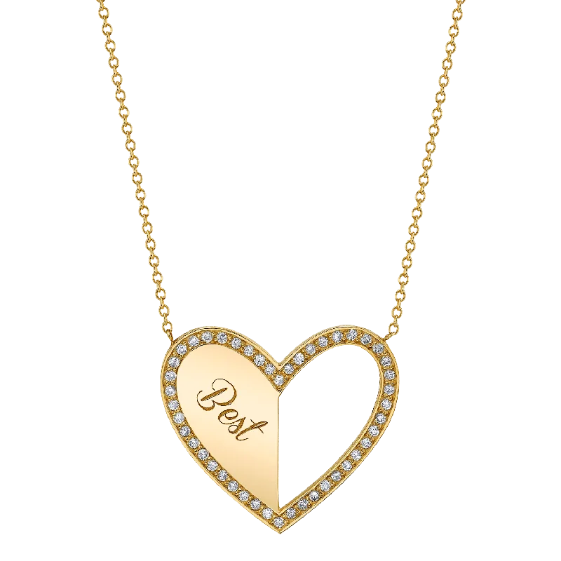 Timeless Beauty, Unbeatable Deals – Jewelry Sale On Best Friend Heart Necklaces (Set of 2)