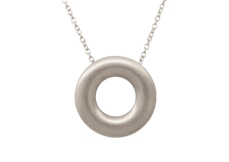 Flash Sale On Exquisite Jewelry – Don't Miss Out Circle Pendant with Hidden Bales, White Gold & Platinum