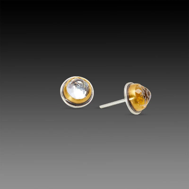 Buy More, Save More On Stunning Jewelry Pieces Clear White Topaz Stud Earrings