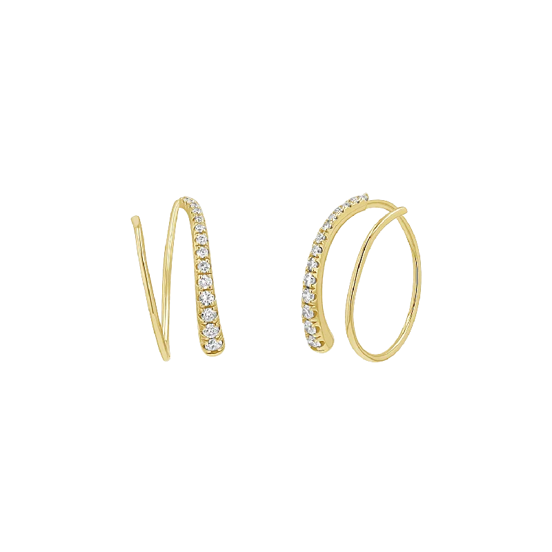 Elegant Jewelry Styles At Budget-Friendly Prices Diamond Coil Hoop Earrings