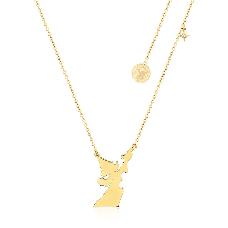 Exclusive Jewelry Offers – Sparkle For Less Disney Fantasia Gold Plated Mickey Reach For The Stars Pendant On 45+7cm Chain