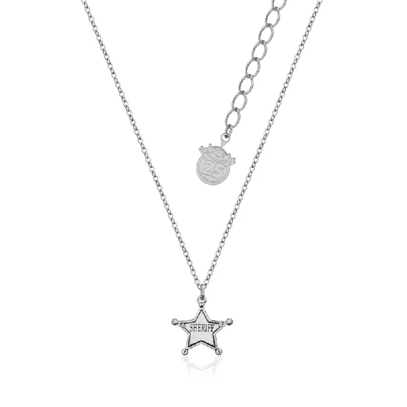Exclusive Online Discounts On Stylish Jewelry Disney Pixar Toy Story White Gold Plated Sheriff Woody Pendant On Chain