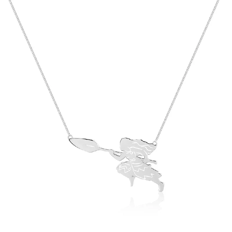 Luxury Jewelry At Unbeatable Discounts Disney Princess Rhodium Plated Moana Pendant with 40cm Chain