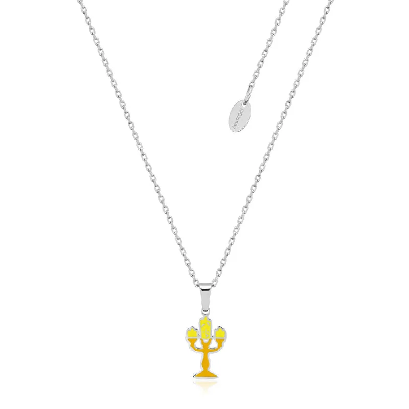 Shop Dazzling Jewelry At The Best Prices Disney Stainless Steel Beauty And The Beast Lumiere Pendant on 40+7cm Chain