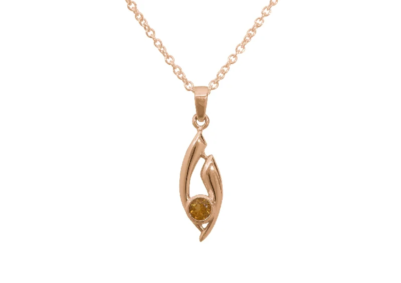 Fashion-Forward Jewelry At Incredible Prices Flowing Gemstone Pendant, Red Gold
