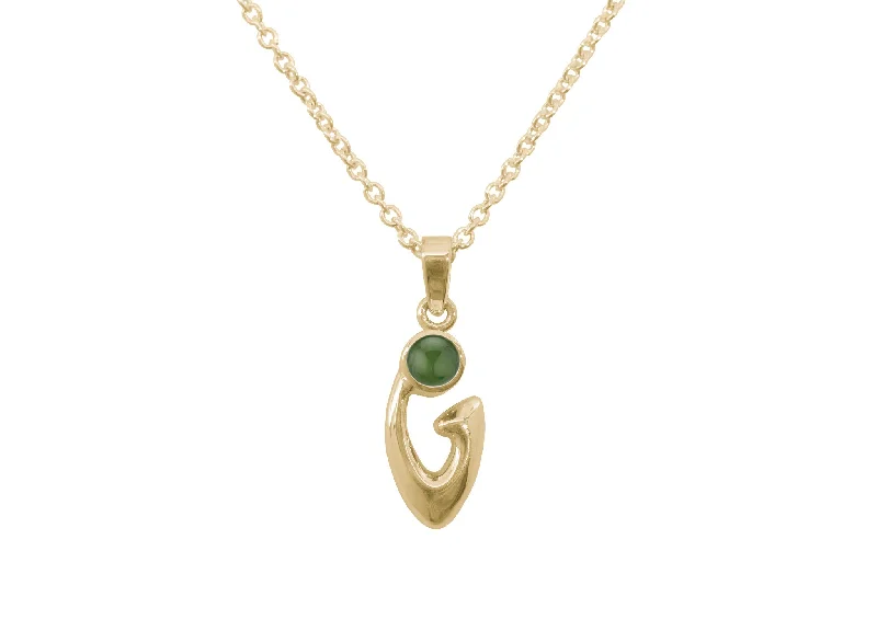 The Perfect Jewelry Piece At The Perfect Price Free Form Cabochon Gemstone Pendant, Yellow Gold
