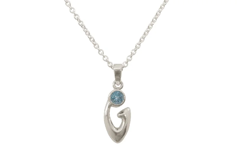Romantic Heart-Shaped Jewelry For Special Gifts Free Form Gemstone Pendant, White Gold