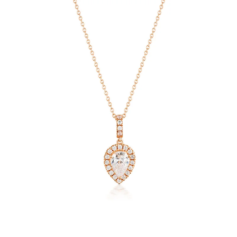 Best Jewelry Deals – Premium Quality At Exclusive Discounts Georgini Luxe Rose Gold Plated Sterling Silver Zirconia Splendore Pendant On Chain