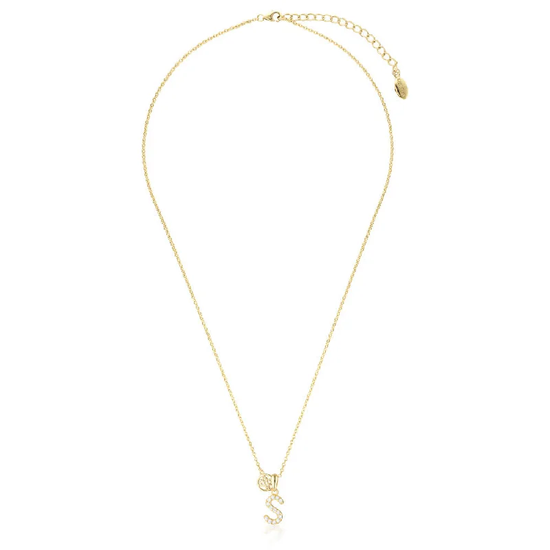 Last Chance To Shop High-End Jewelry At Markdown Prices Georgini Sterling Silver Gold Plated Luxury Letters S Pendant On Chain