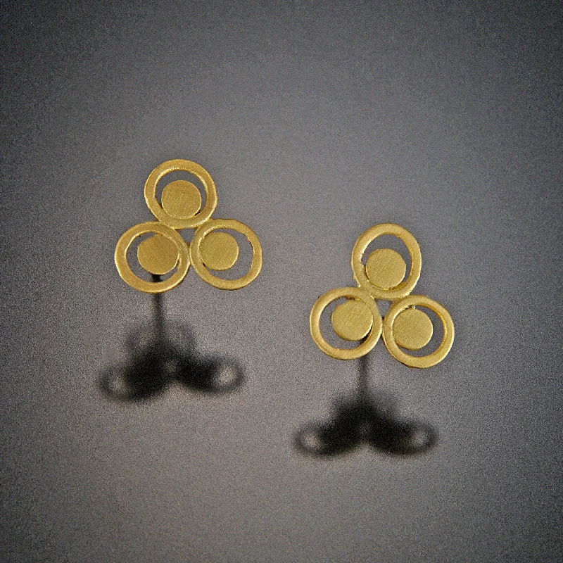 Shop Dazzling Jewelry At The Best Prices Gold Filigree Dot Trio Stud Earrings
