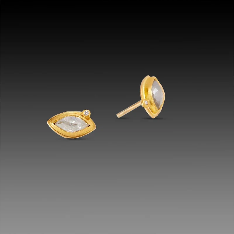 Clearance Sale On High-End Jewelry Collections Gray Marquise Diamond Stud Earrings