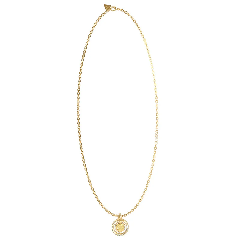 Limited-Stock Jewelry Sale – Shop Before It's Gone Guess Yellow Gold Plated 20mm G Turning Coin 33" Chain