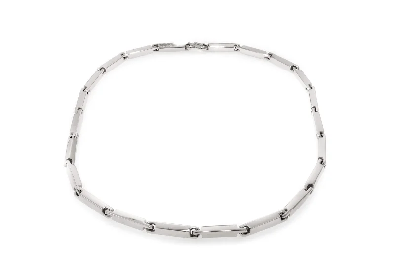 Bestselling Jewelry At Special Promotional Rates Hand Crafted Block Chain, White Gold & Platinum