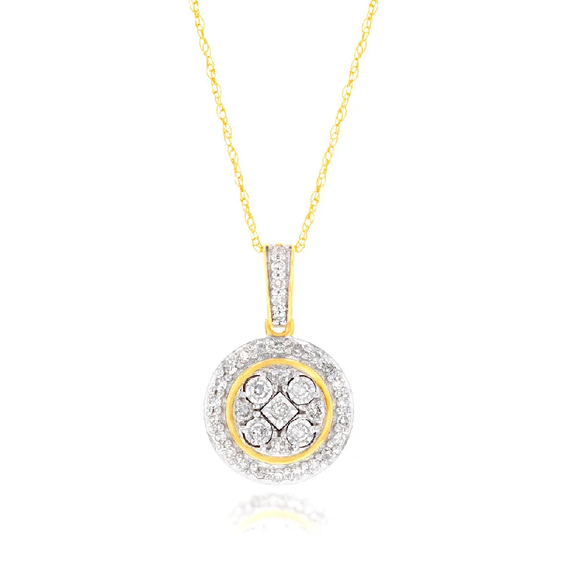 Exclusive Jewelry Markdowns – Limited-Time Offer Luminesce Lab Grown Diamond 1/5 Carat Pendant with Chain in 9ct Yellow Gold