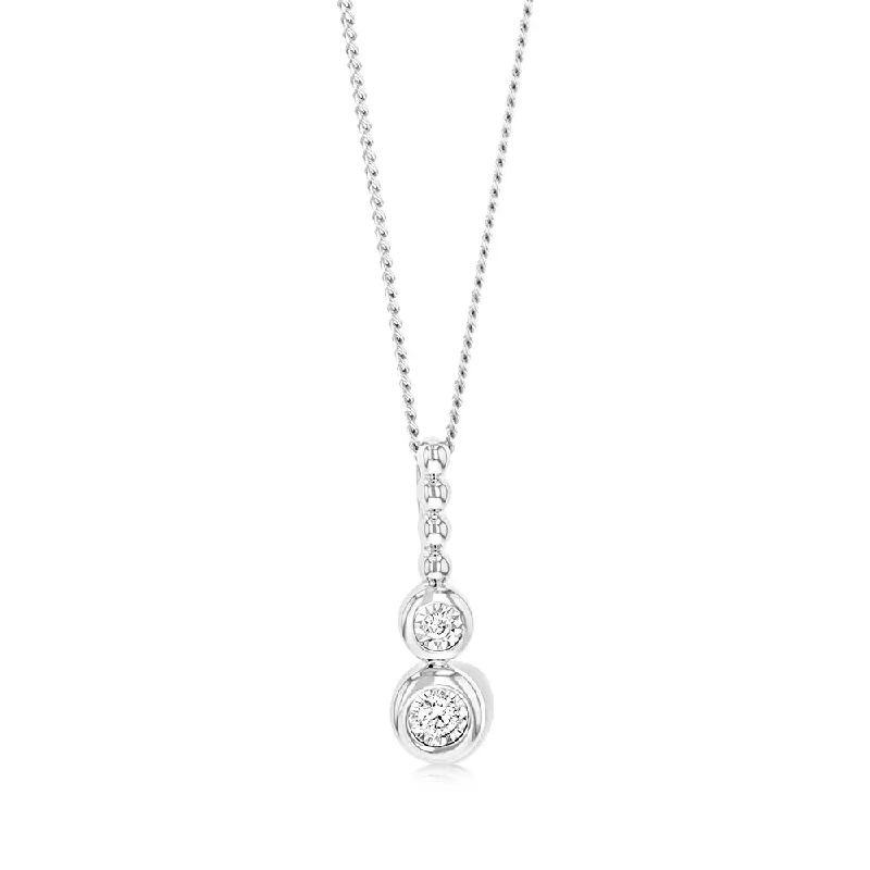 Final Call For Exquisite Jewelry At Reduced Rates Luminesce lab Grown Sterling Silver 0.05Ct Diamond Pendant