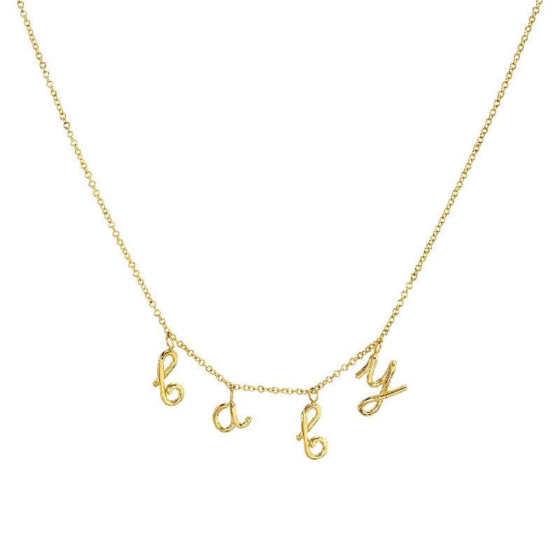 Make Your Outfit Shine With Discounted Jewelry Mini Letter Baby Necklace