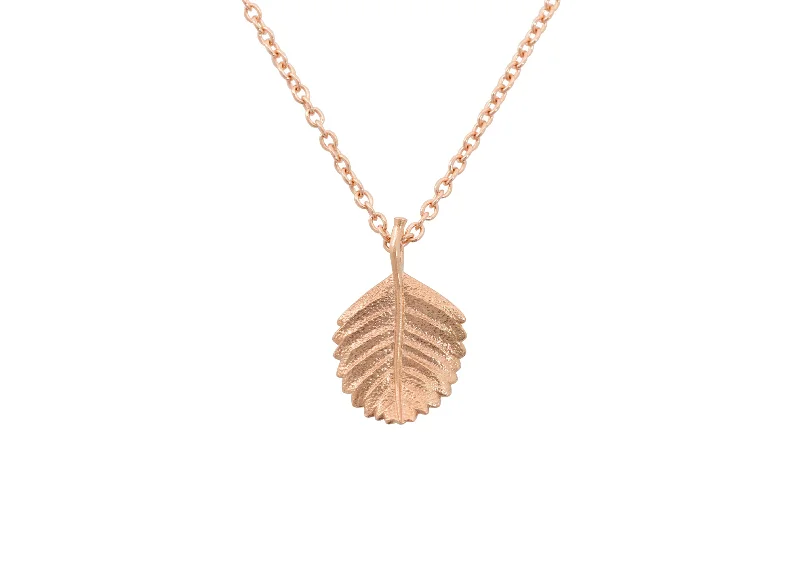 Get Ready To Sparkle – Special Jewelry Discounts Beech Leaf Pendant, Red Gold