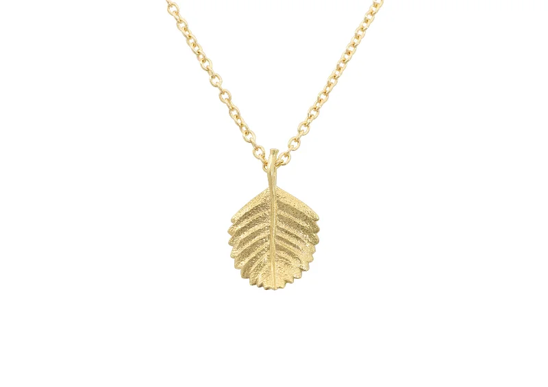 Save On Luxury Jewelry Pieces – Limited-Time Offers Beech Leaf Pendant, Yellow Gold