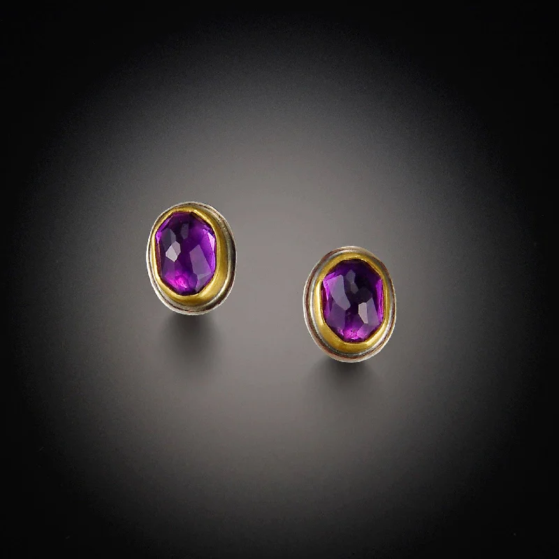 Seasonal Jewelry Deals – Elevate Your Style Oval Amethyst Stud Earrings