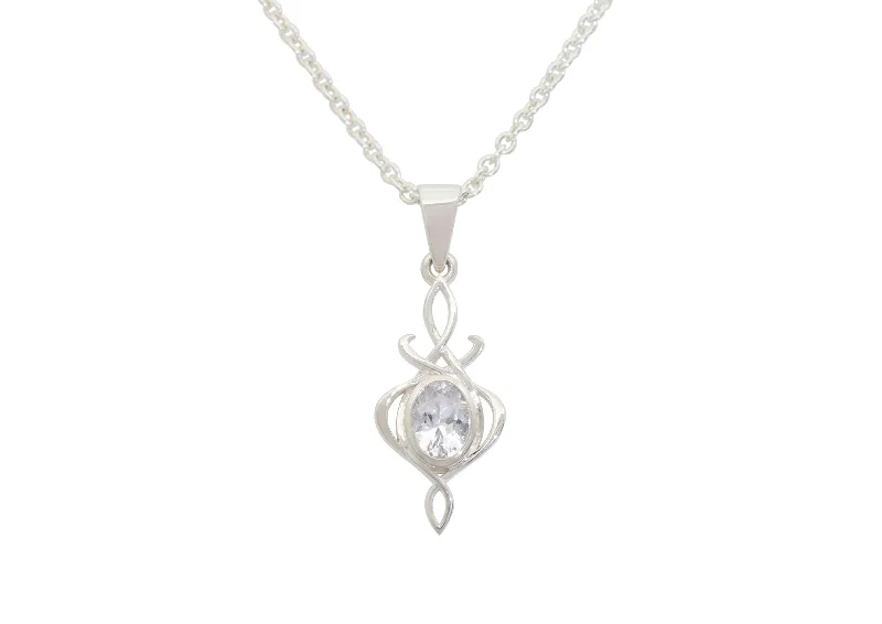 Buy More, Save More – Special Jewelry Discounts Oval Gemstone Elvish Vale Pendant, Sterling Silver
