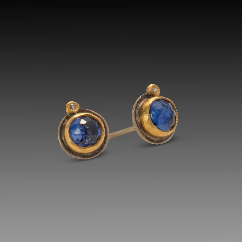 Premium Diamond Jewelry For Unforgettable Moments Round Kyanite Stud Earrings