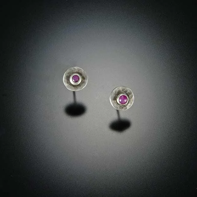 Shop Dazzling Jewelry At The Best Prices Ruby Disk Stud Earrings
