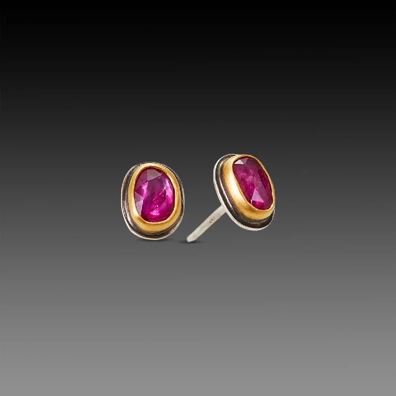 Shop Elegant Jewelry At Unbeatable Prices Rose Cut Ruby Stud Earrings
